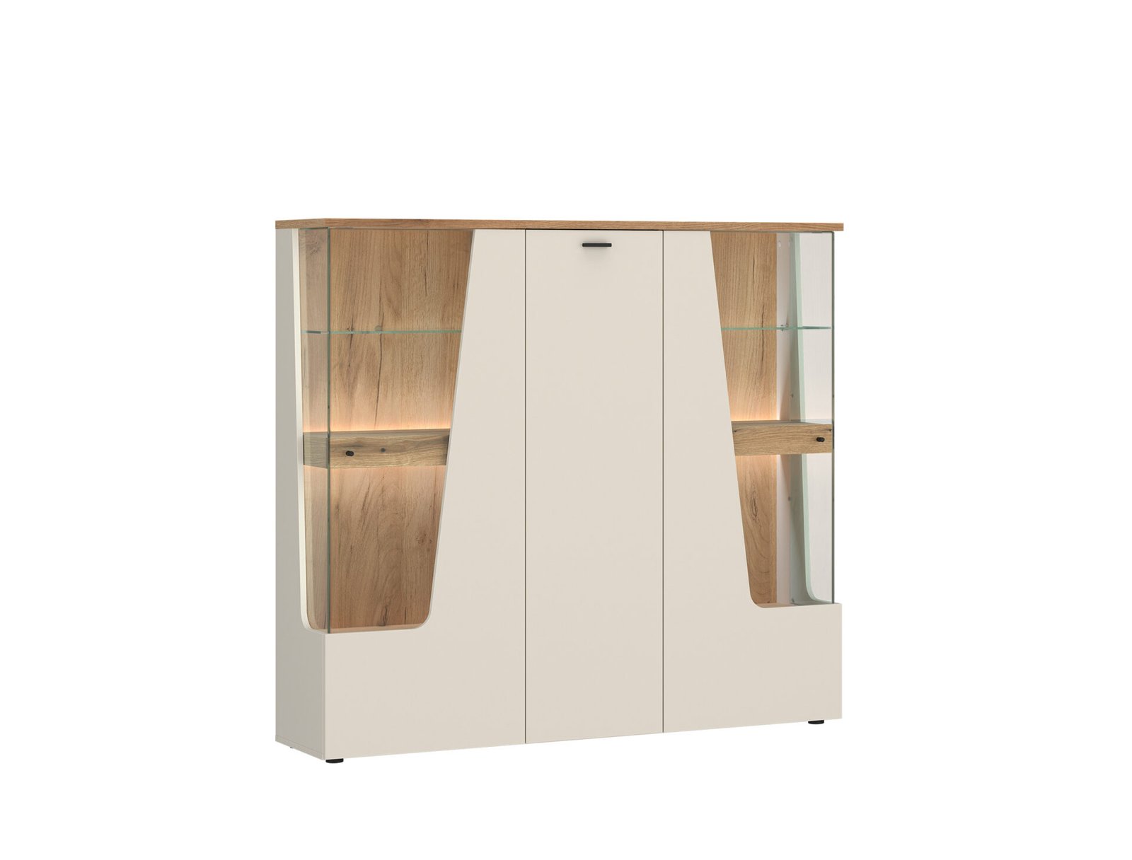 CUT OUT CTUV03 - 3D Cashmere Oak Coast Evoke Display Cabinet