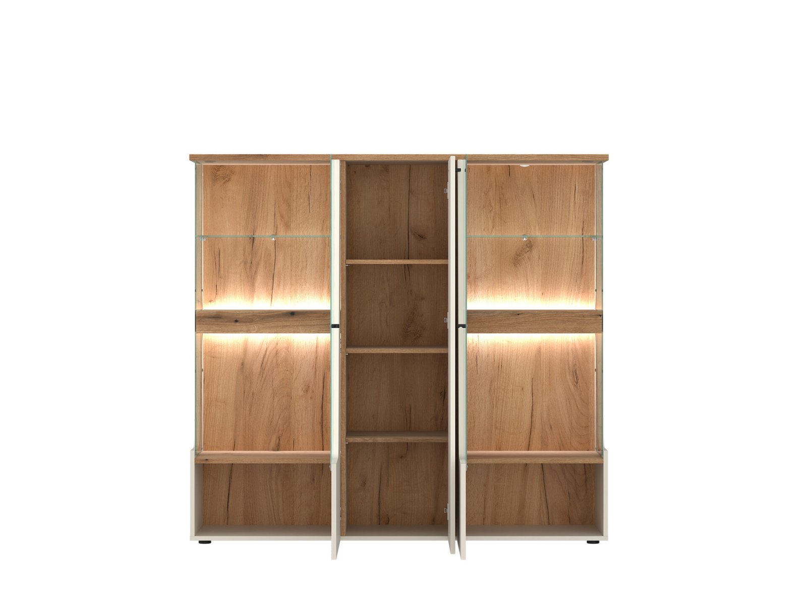 CUT OUT CTUV03 - 3D Cashmere Oak Coast Evoke Display Cabinet - Image 2