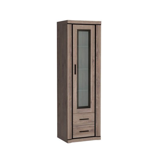 DALLAS-16 – 1D2S truffle oak display case