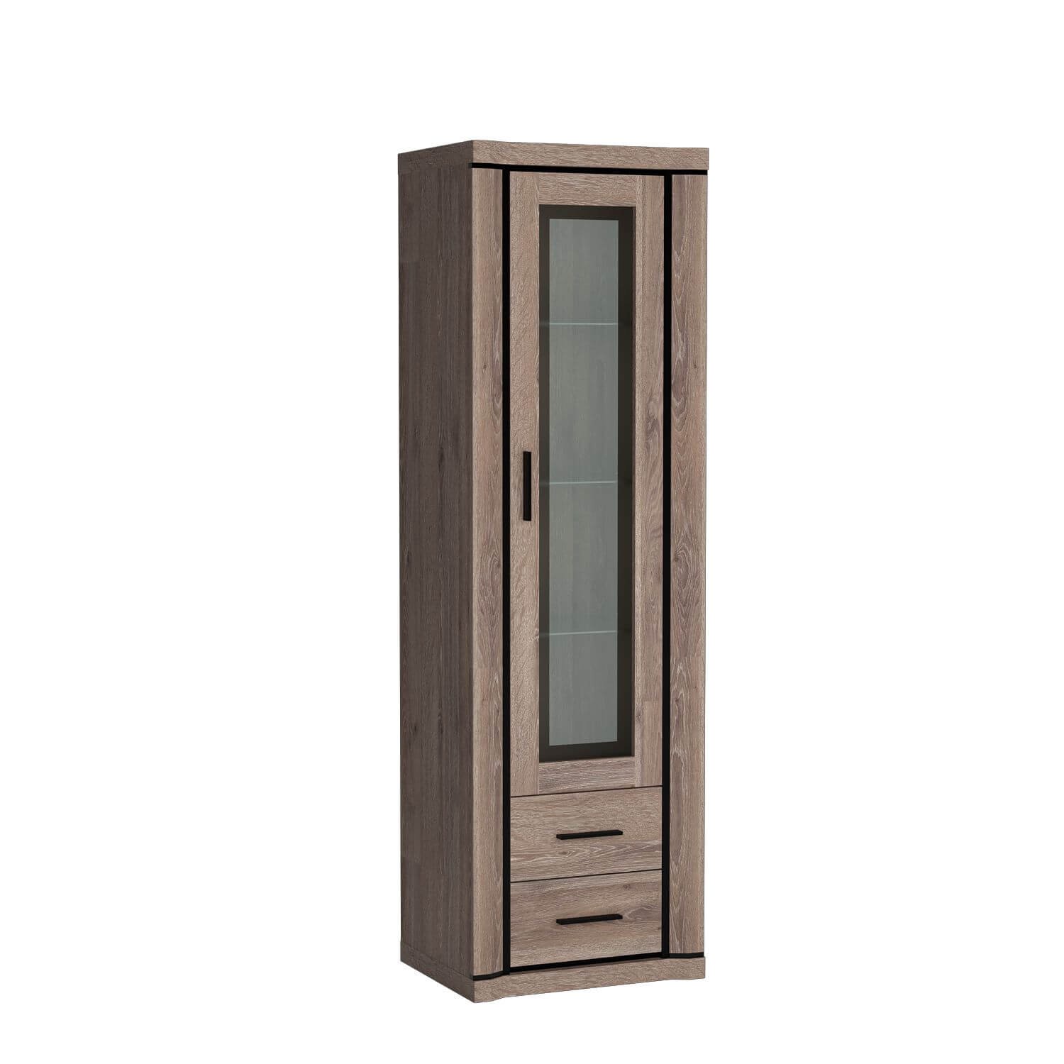 DALLAS-16 - 1D2S truffle oak display case