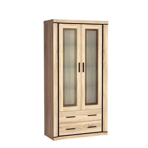 DALLAS-17 – 2D2S display case, Sonoma oak