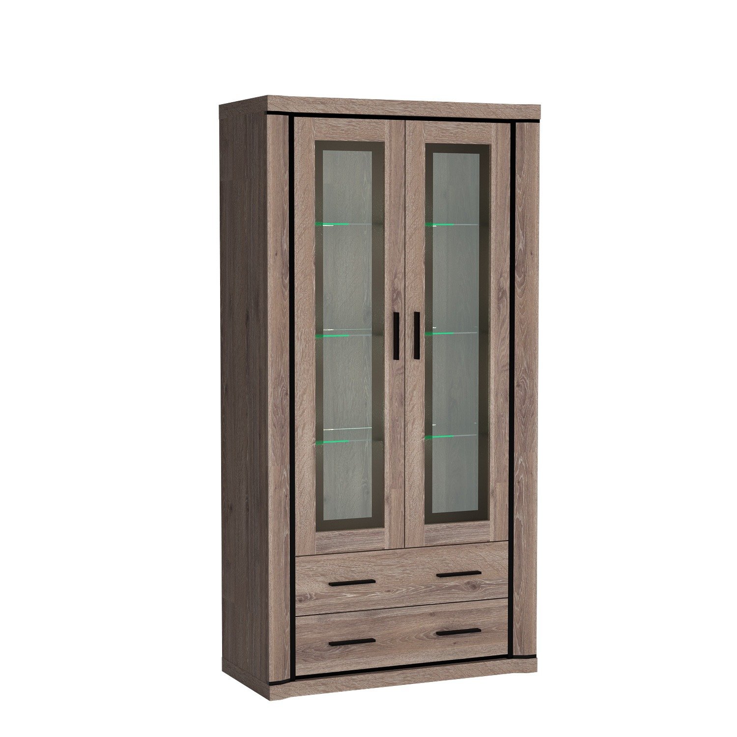 DALLAS-17 - 2D2S Truffle Oak Display Case - Image 2