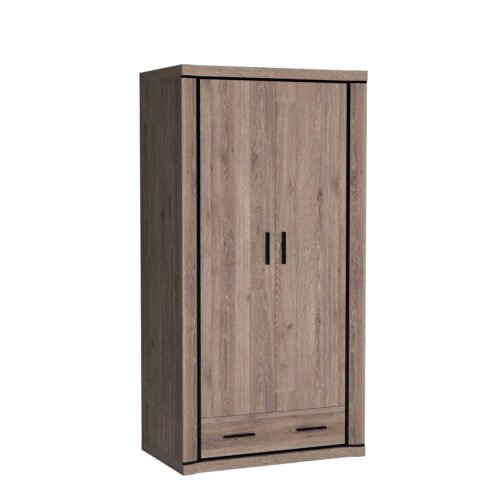 DALLAS-20 – Two-door wardrobe in Truffle Oak color