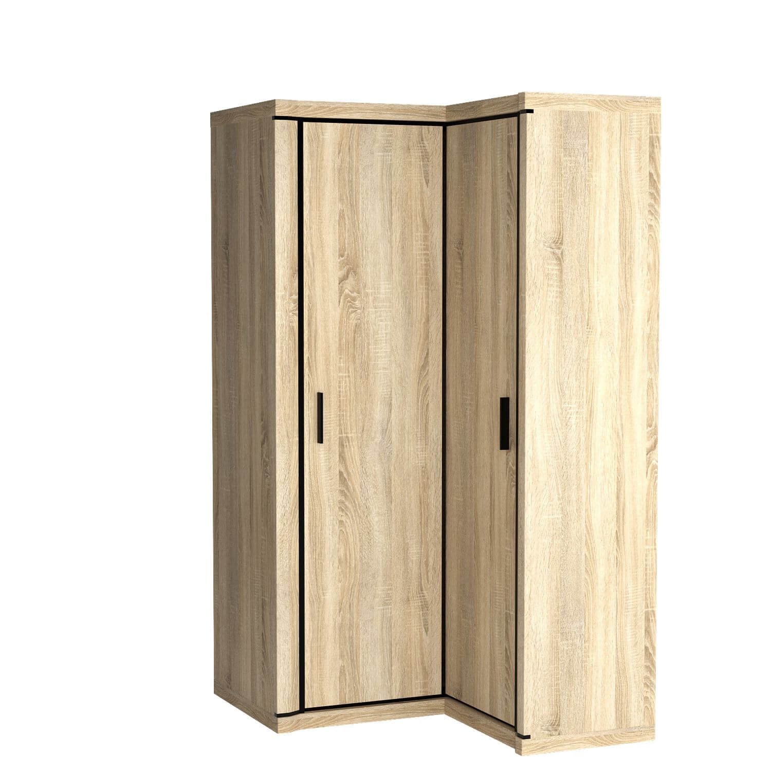DALLAS-21 - 2D corner wardrobe, Sonoma oak