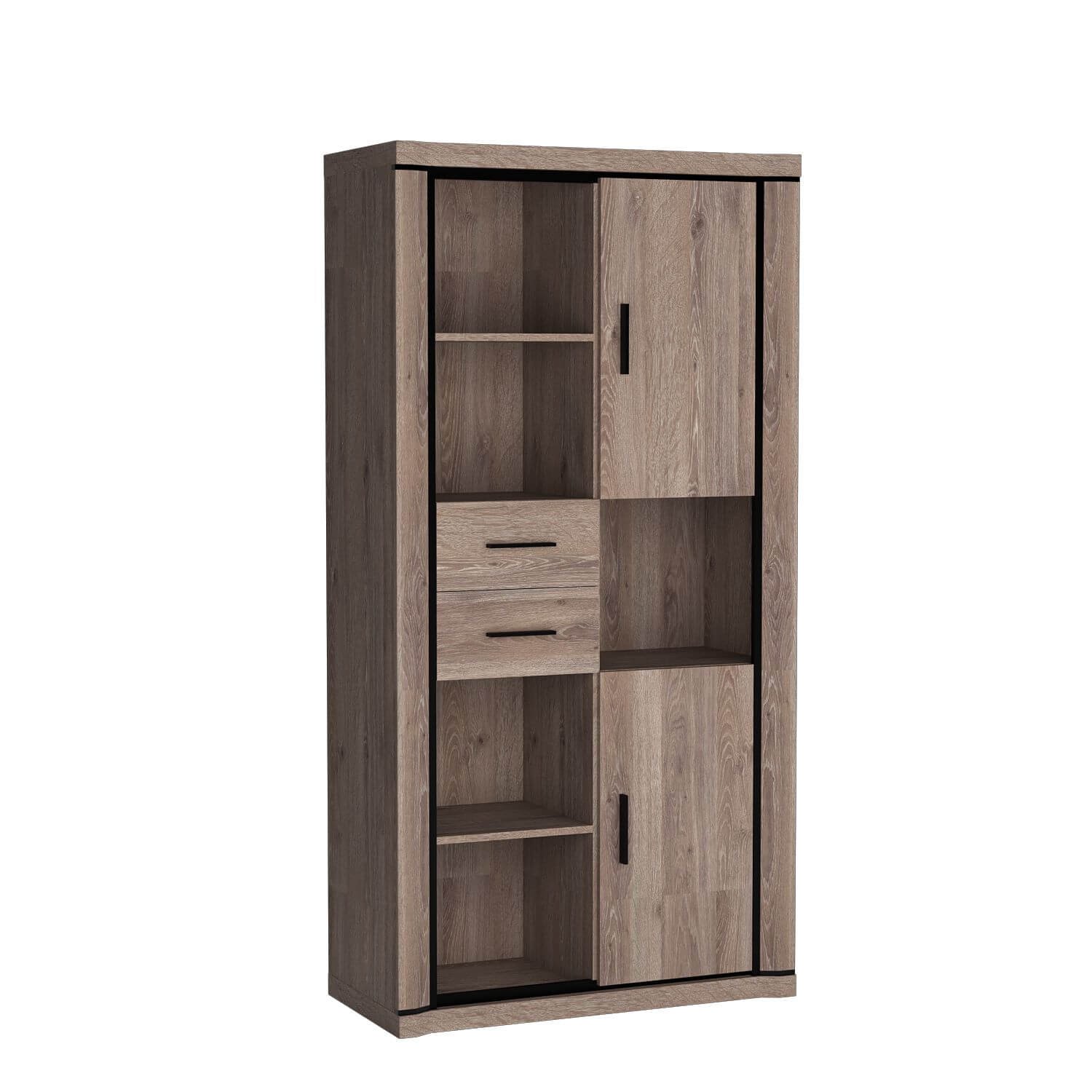 DALLAS-23 - 2D2S shelf, oak color, truffles