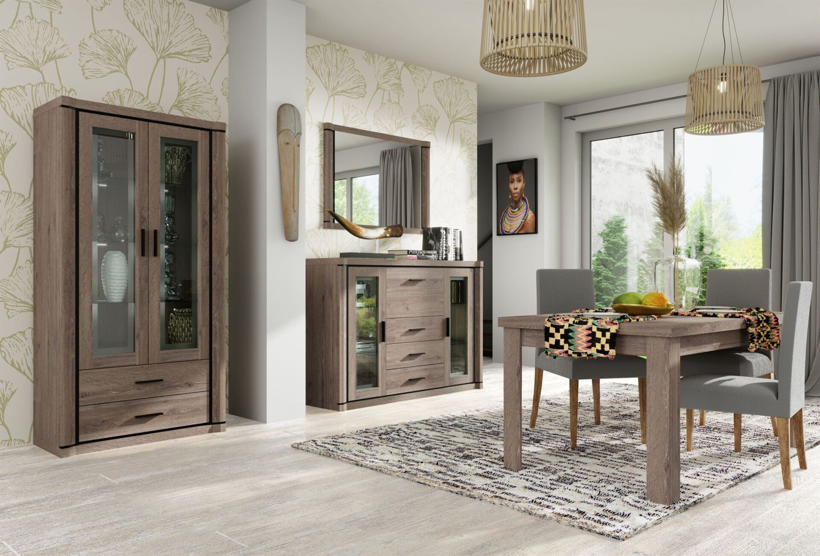 DALLAS-23 - 2D2S shelf, oak color, truffles - Image 4