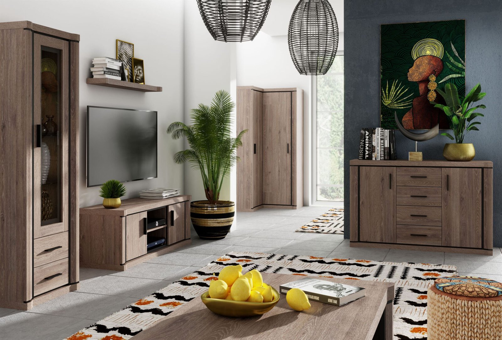 DALLAS-23 - 2D2S shelf, oak color, truffles - Image 5