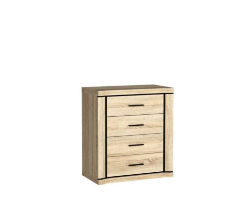 DALLAS-4 – Chest of drawers with 4 drawers, Sonoma oak color