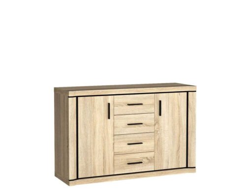 DALLAS-5 – 2D4S chest of drawers, Sonoma oak color