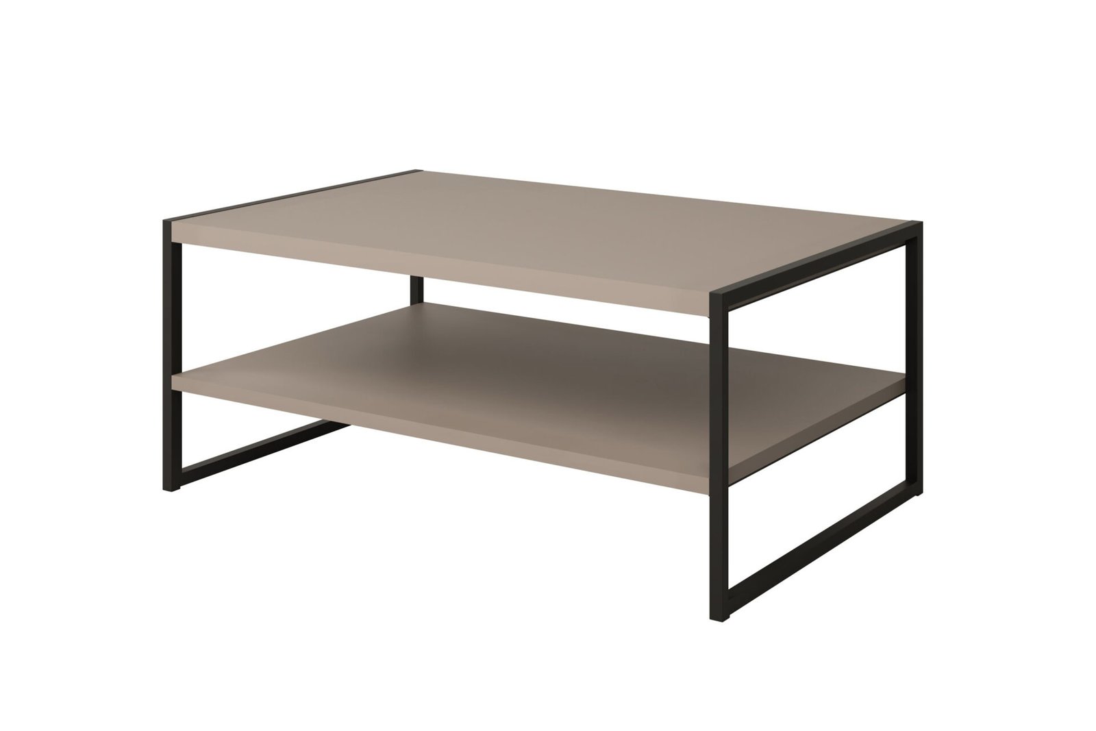 Eco - Congo Rectangular Coffee Table, Black Metal