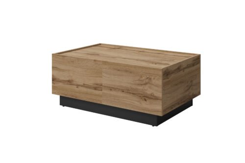 Eko – extendable coffee table Wotan oak black onyx color