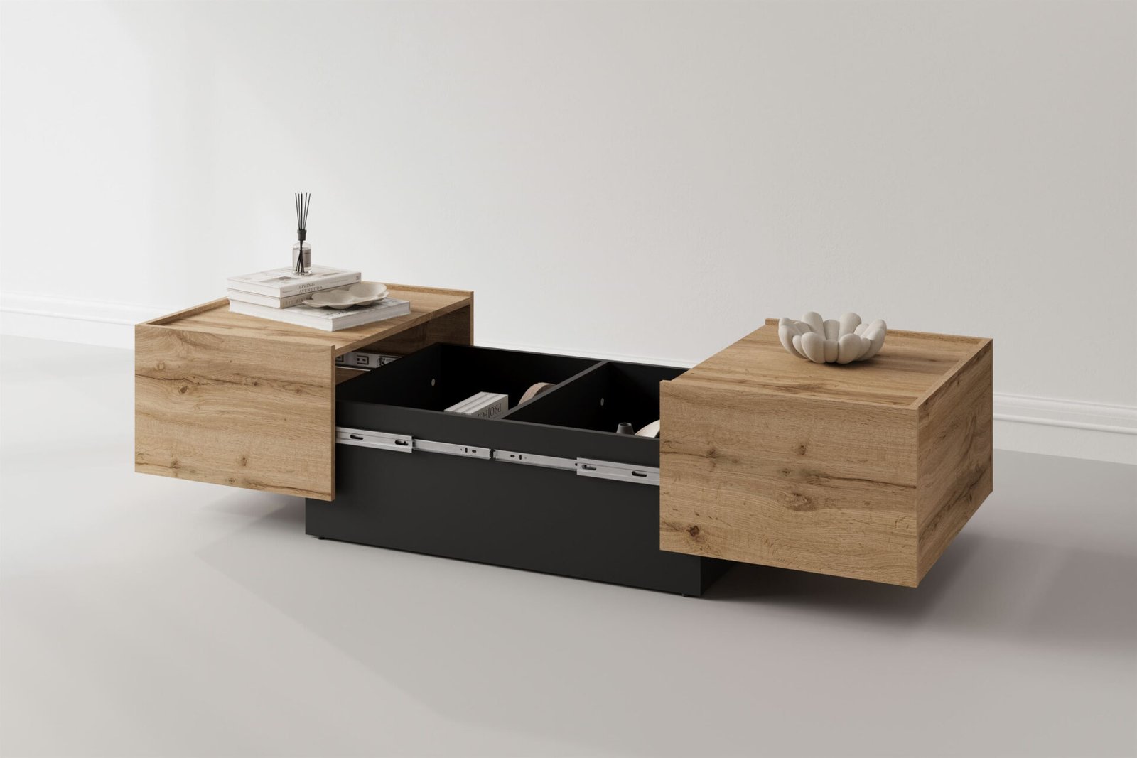 Eko - extendable coffee table Wotan oak black onyx color - Image 6