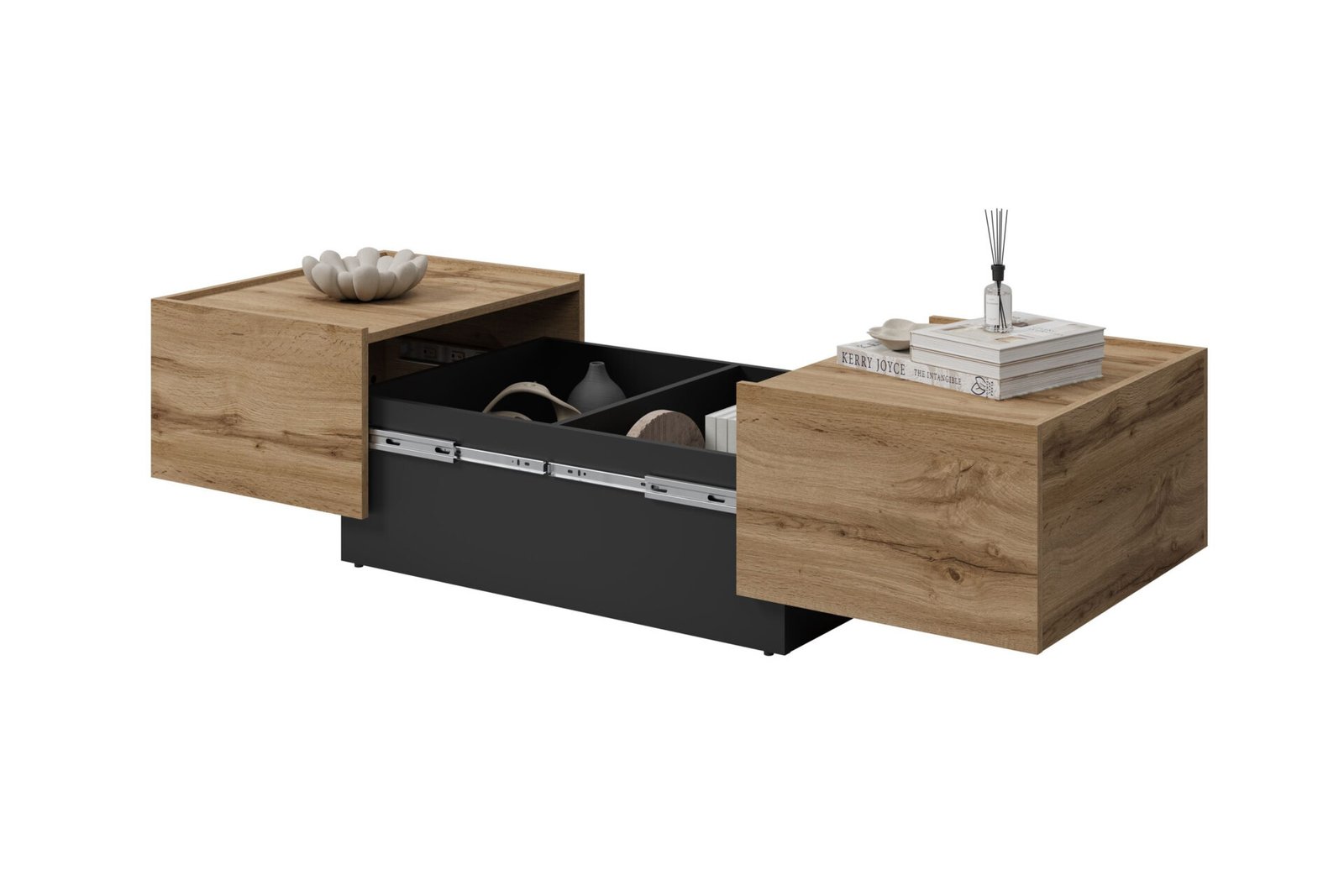 Eko - extendable coffee table Wotan oak black onyx color - Image 3