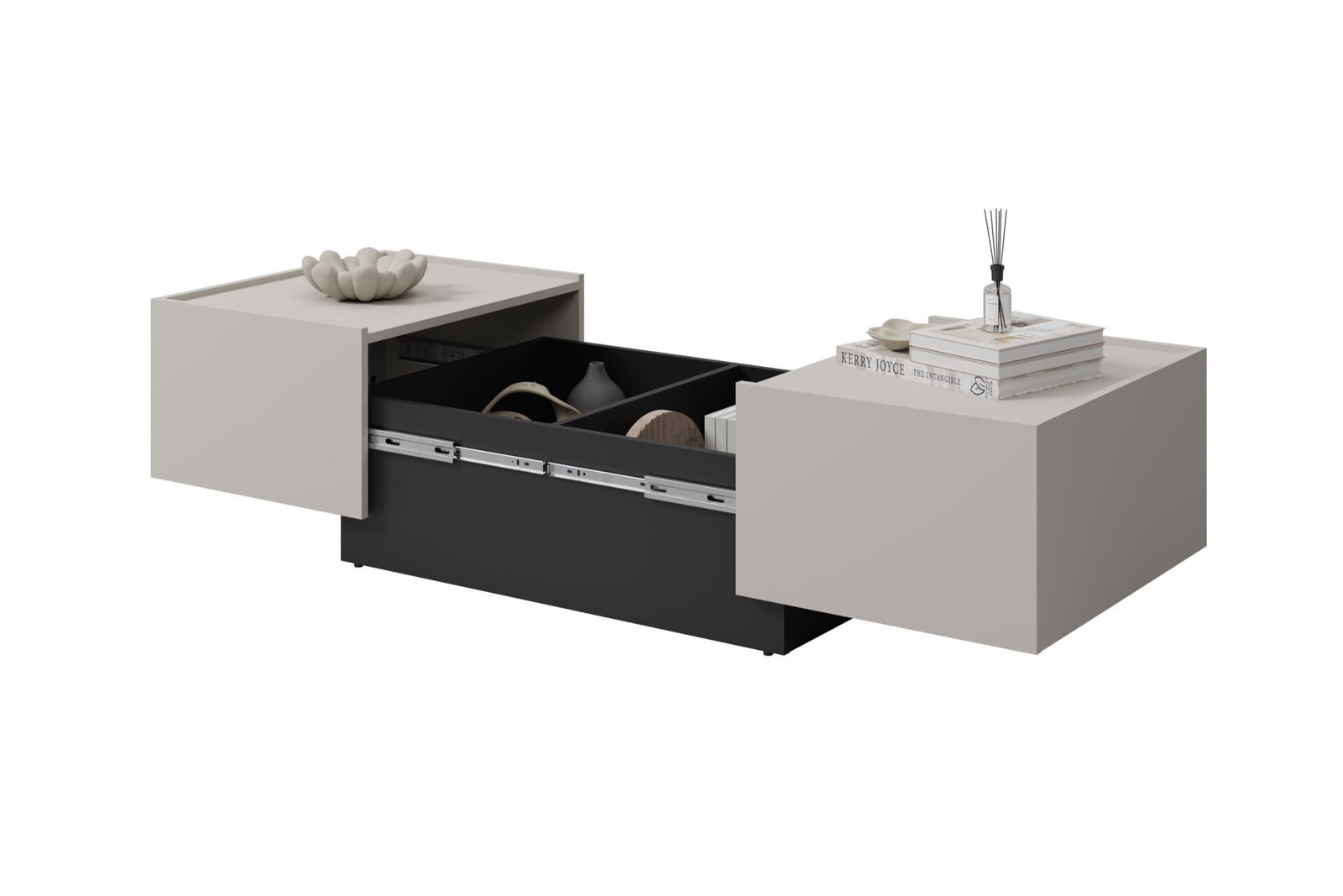 Eko - extendable coffee table, cashmere black, onyx color - Image 3