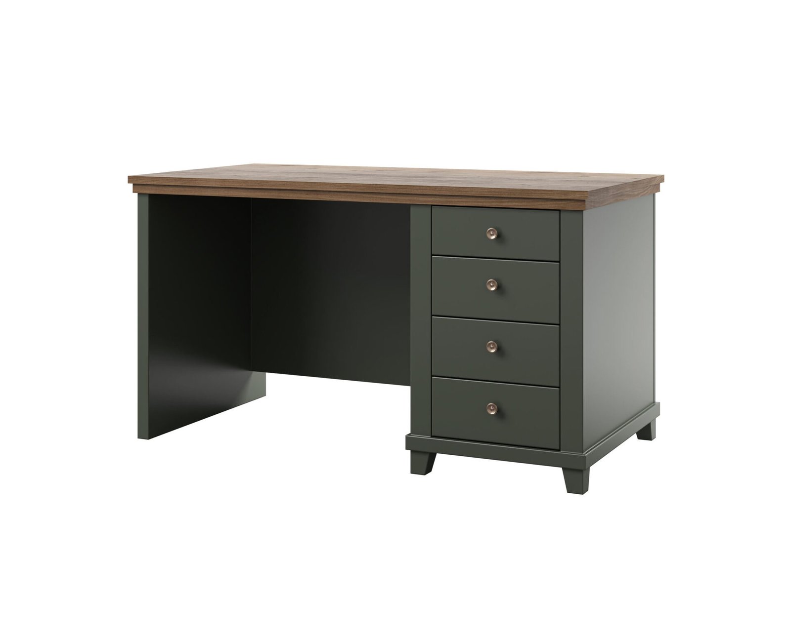 Evora Office - 4-drawer desk, Lefkas Green Oak