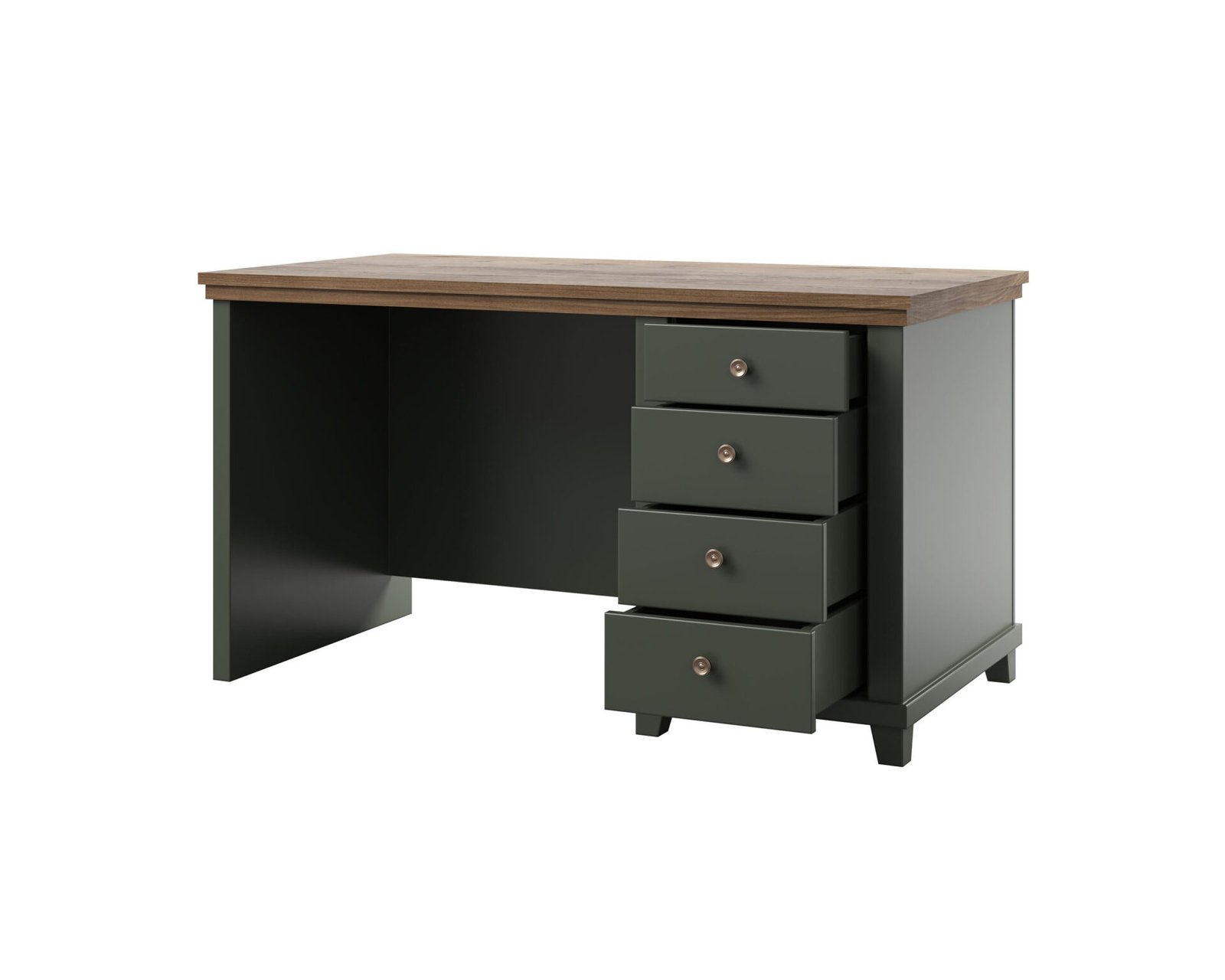 Evora Office - 4-drawer desk, Lefkas Green Oak - Image 2