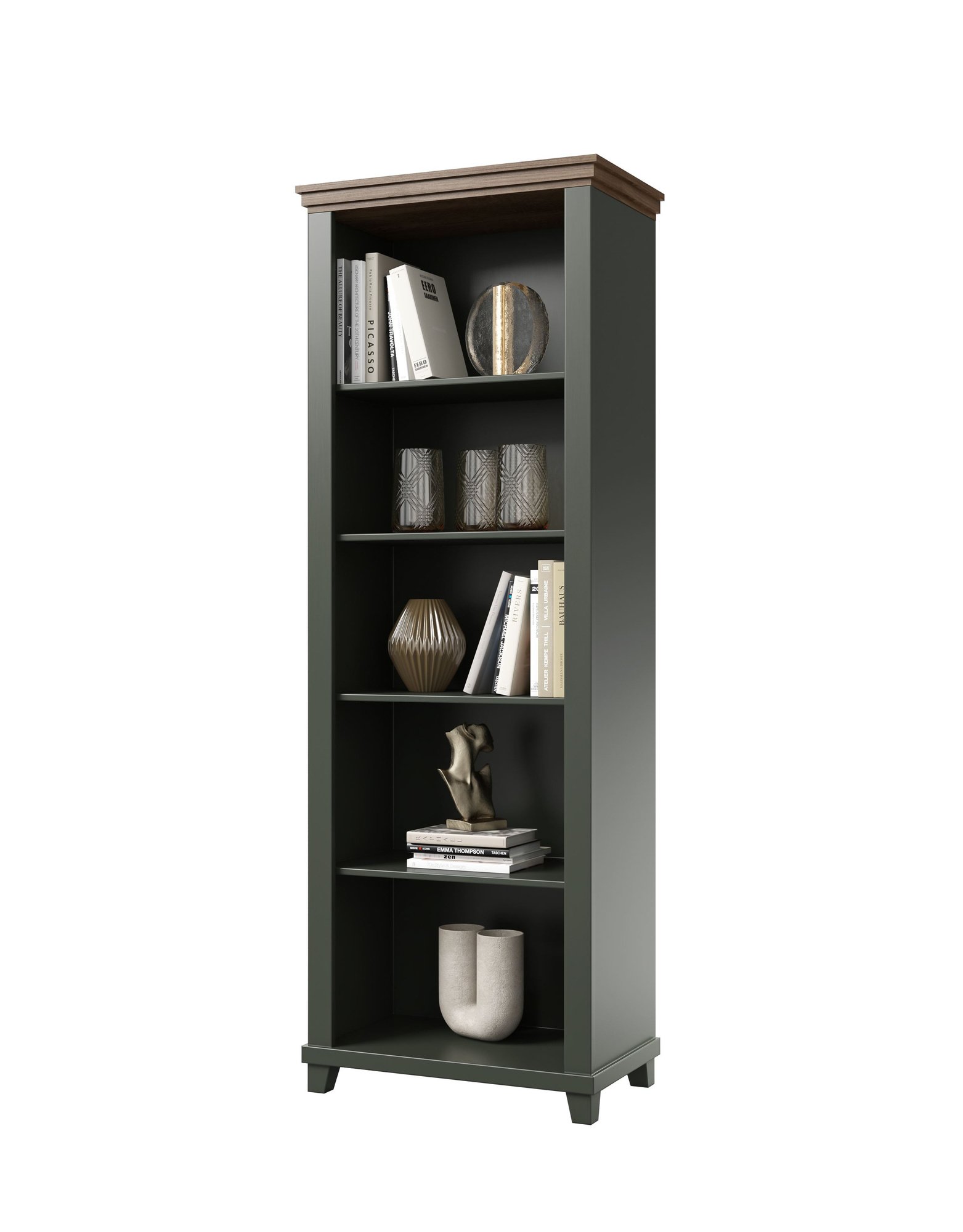 Evora Office – Lefkas Green Oak Bookcase - Image 3