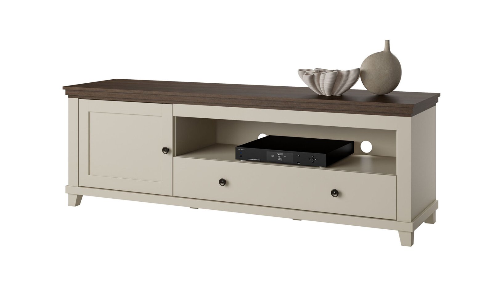 Evora WM - TV cabinet 1D1S light beige oak Dunin - Image 3