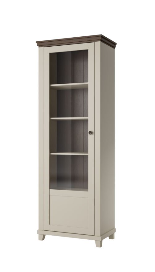 Evora WM – 1-door display cabinet, left, light beige oak, Dunin