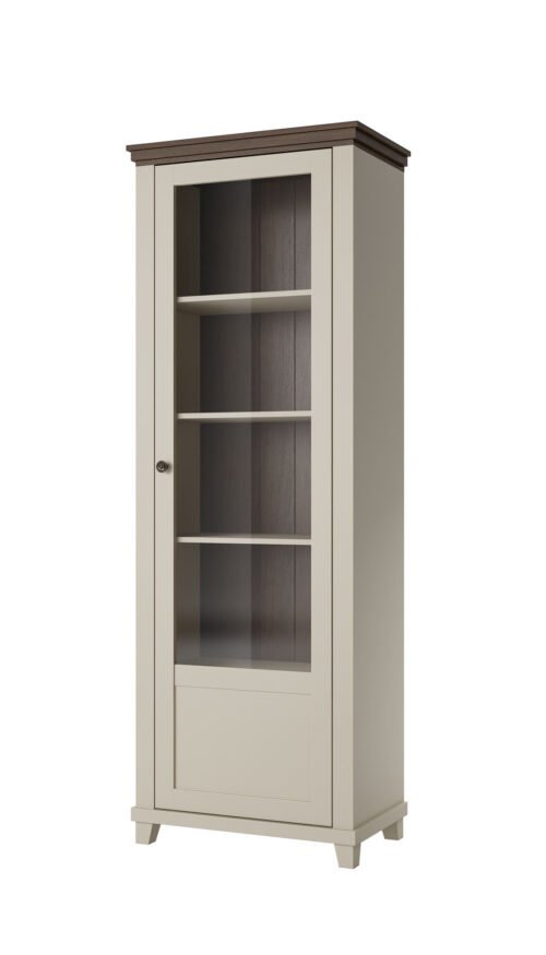 Evora WM – 1-door display cabinet, right, light beige oak, Dunin