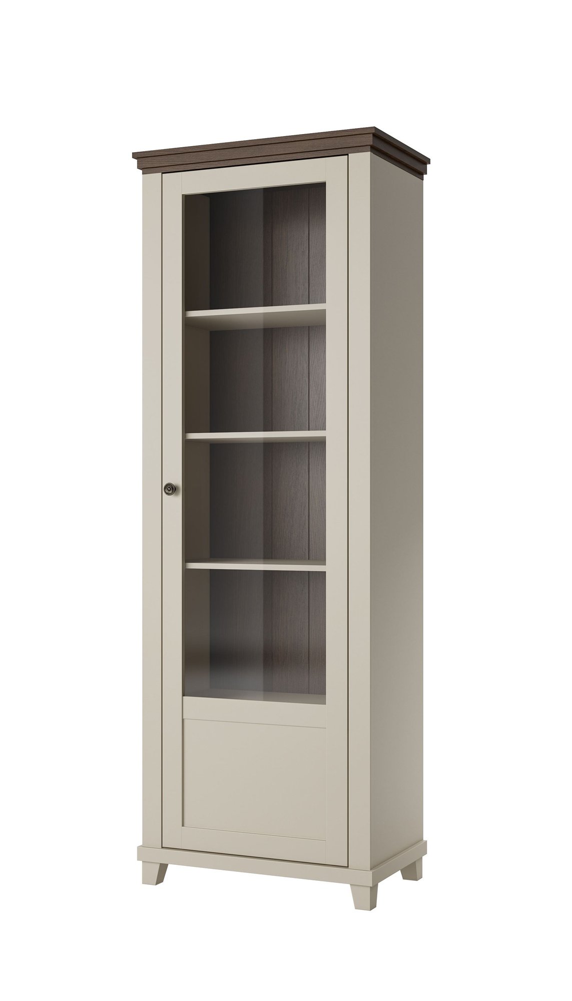 Evora WM - 1-door display cabinet, right, light beige oak, Dunin