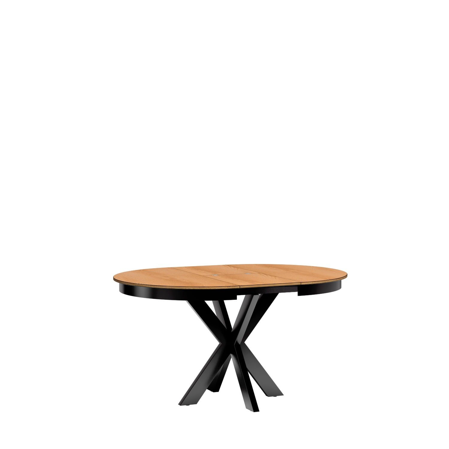 FONTI-10 - Round extendable table, caramel oak - Image 3