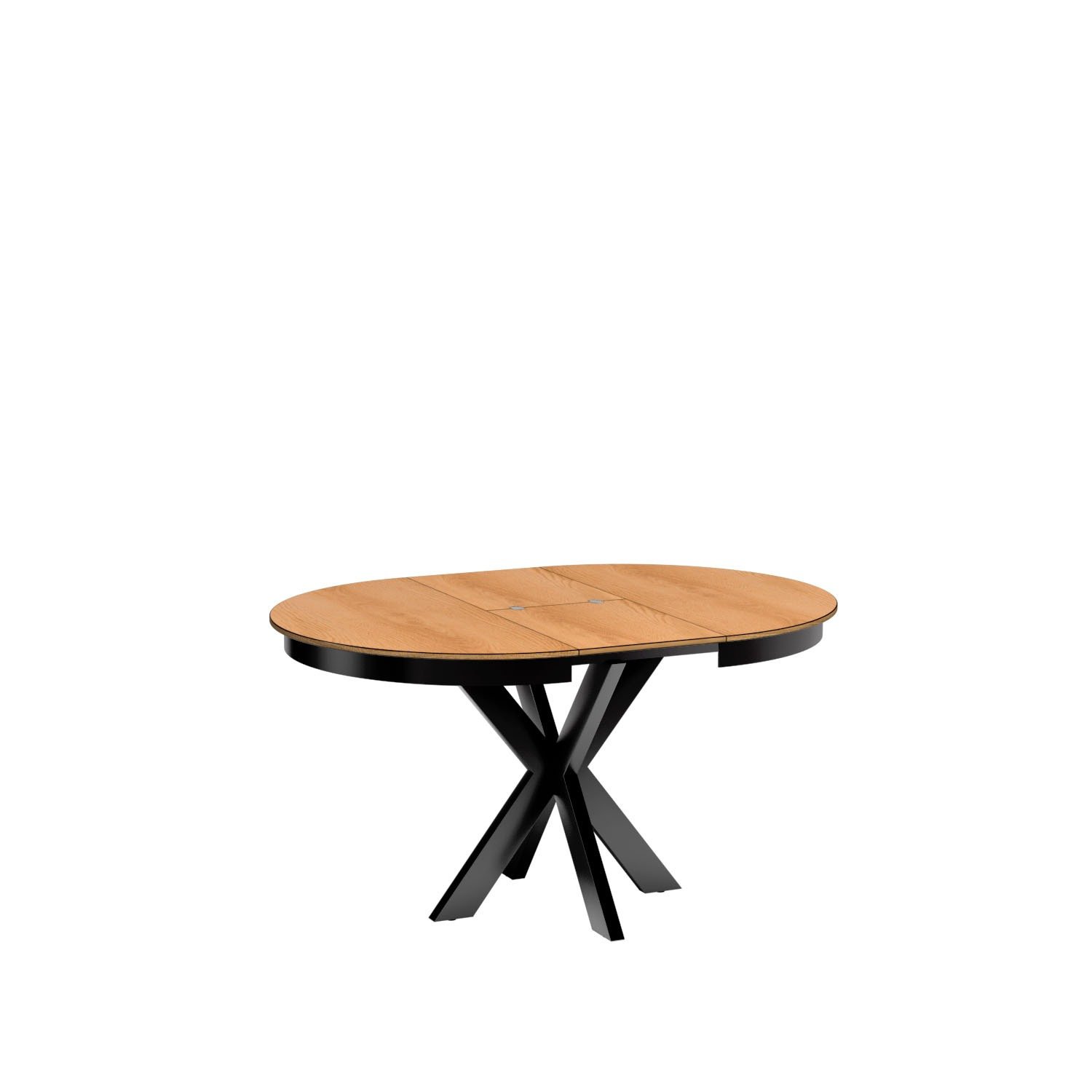 FONTI-10 - Round extendable table, caramel oak - Image 4
