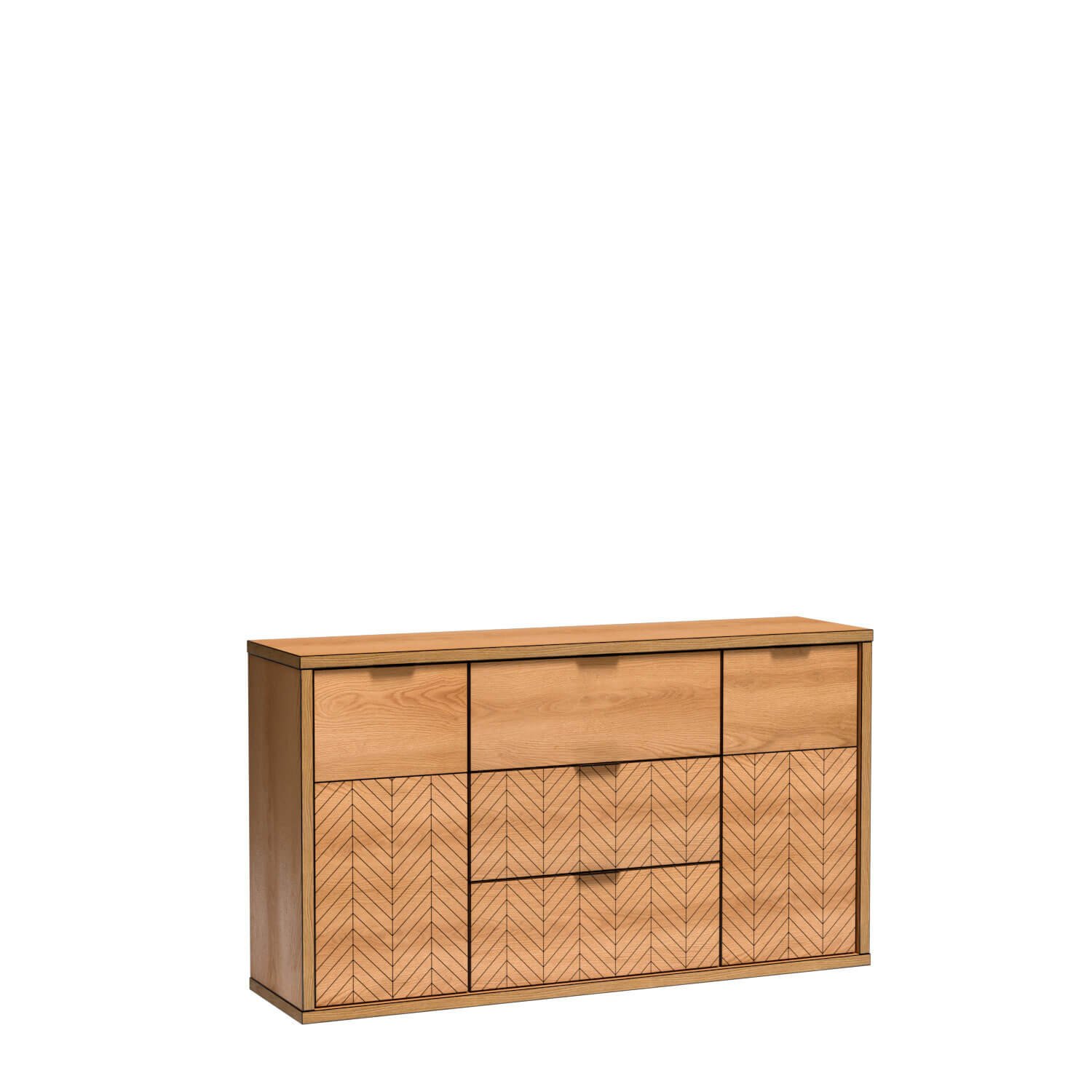 FONTI-3 - Chest of drawers 2D3S Caramel oak color