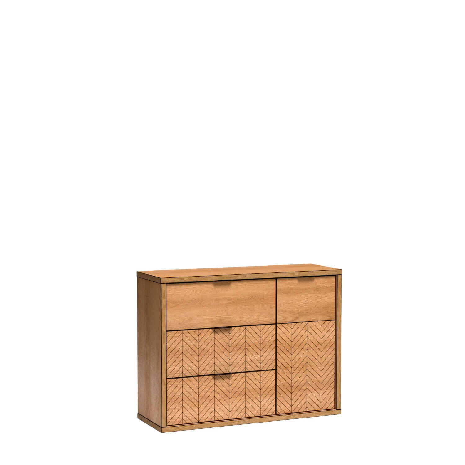 FONTI-5 - Chest of drawers 1D3S Caramel oak color