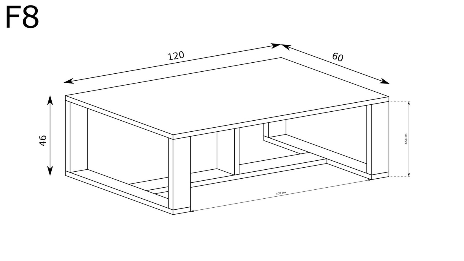 FONTI-8 - Coffee table, Caramel oak color - Image 2