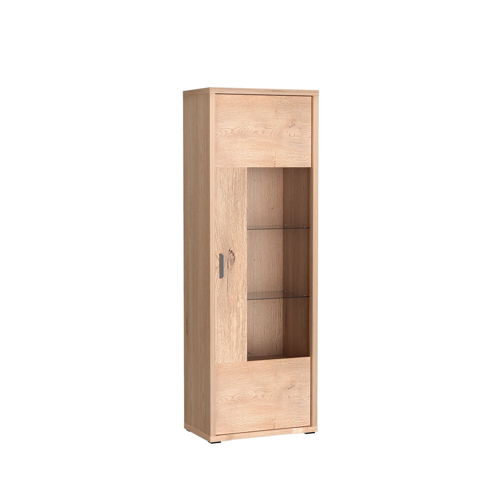 GRANDE-4 - Single-door display cabinet, Cremona oak