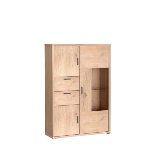 GRANDE-9 – 3D2S display cabinet, Cremona oak color
