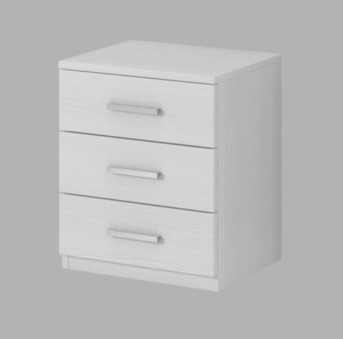 Galaxy bedside table, 3 drawers, Abisko Ash