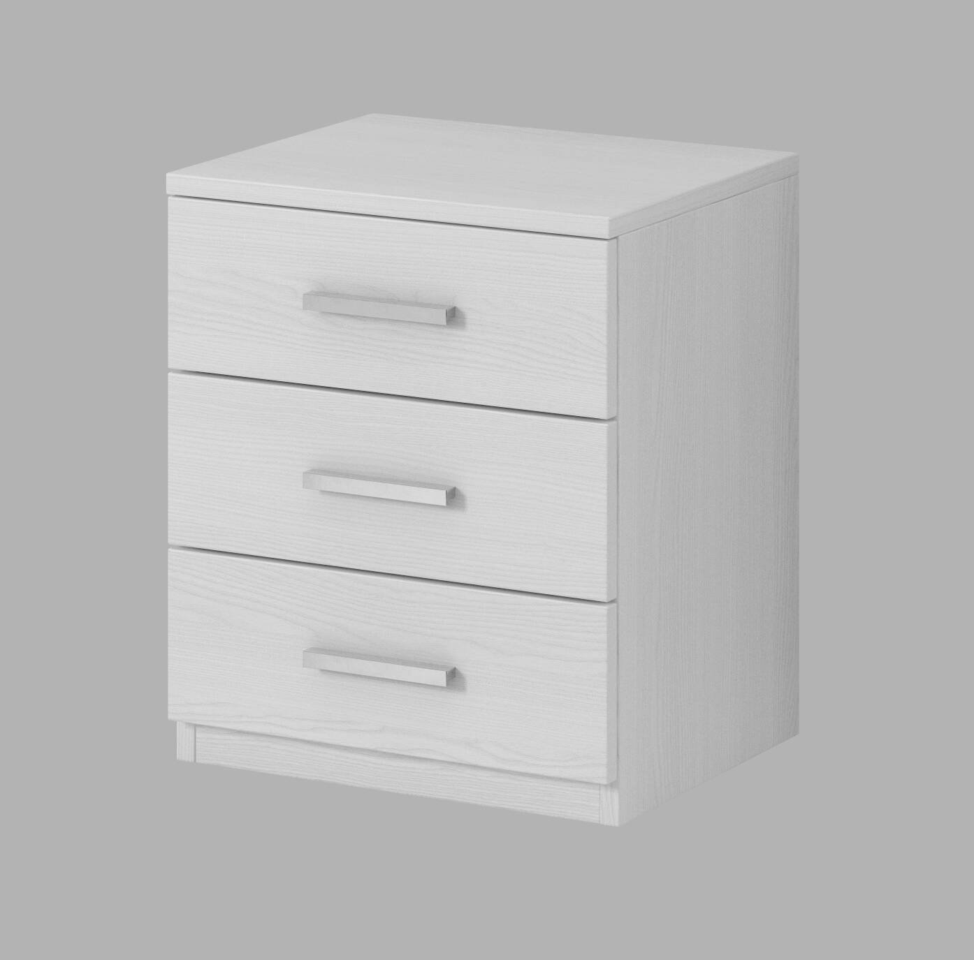 Galaxy bedside table, 3 drawers, Abisko Ash