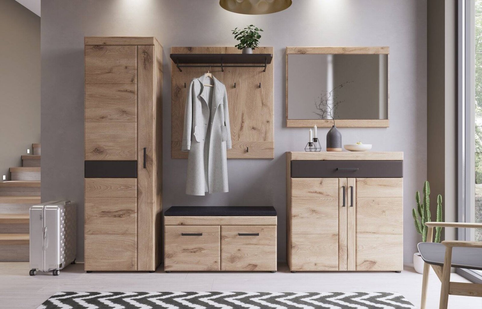 Grano GRNGD1 – 2-door bench in Viking Oak color - Image 3
