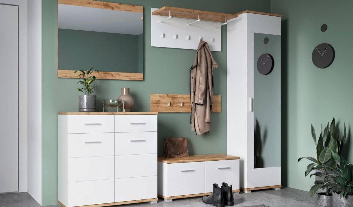 Hola HOLG05 - Chest of drawers-bench, white/Wotan oak - Image 3