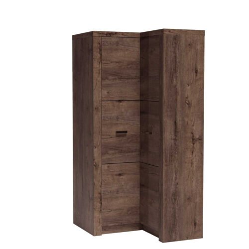 INDIANAPOLIS-14 – Two-door corner wardrobe, dark ash color