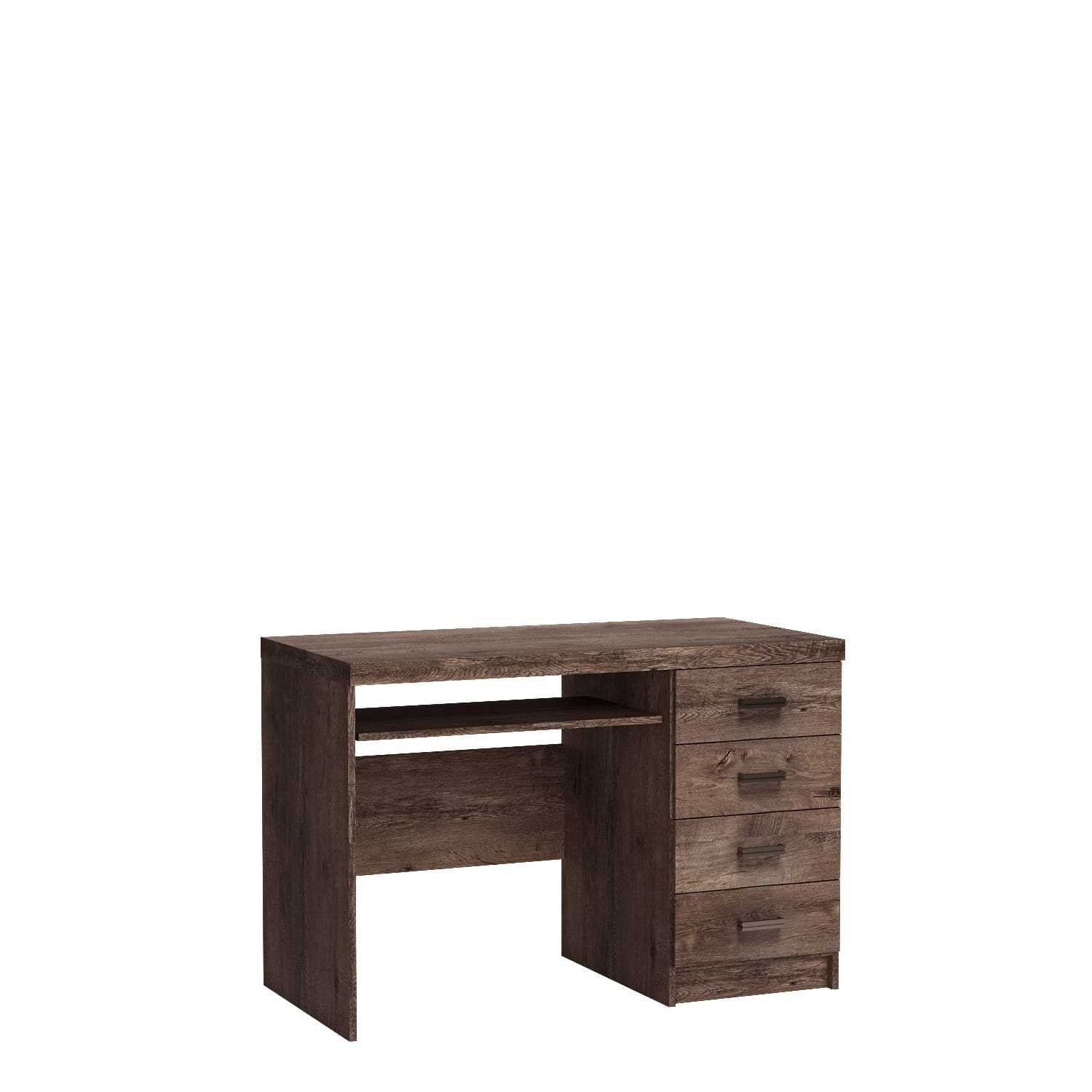 INDIANAPOLIS-16 - 4-drawer desk, dark ash color