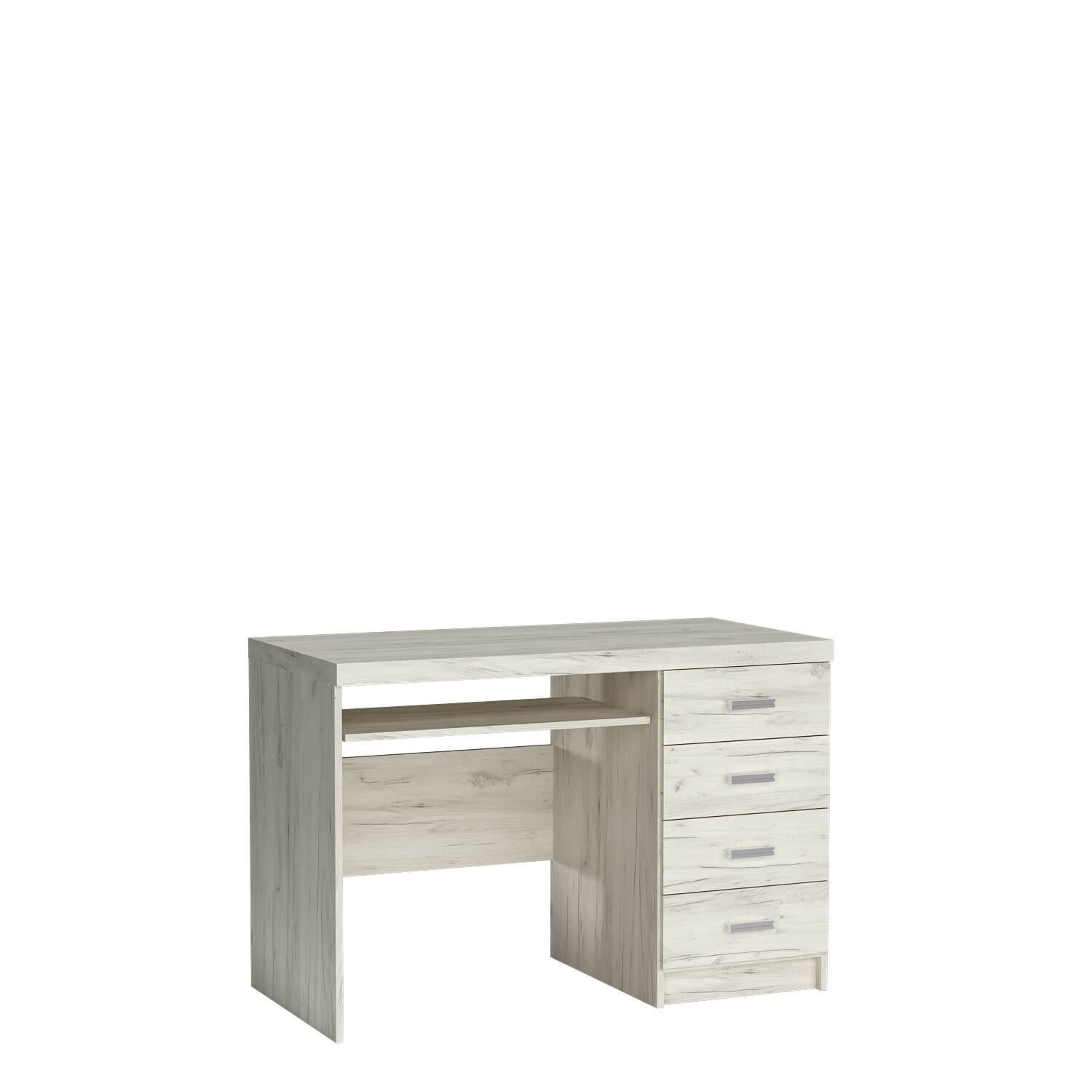INDIANAPOLIS-16 - 4-drawer Kraft pattern desk, white