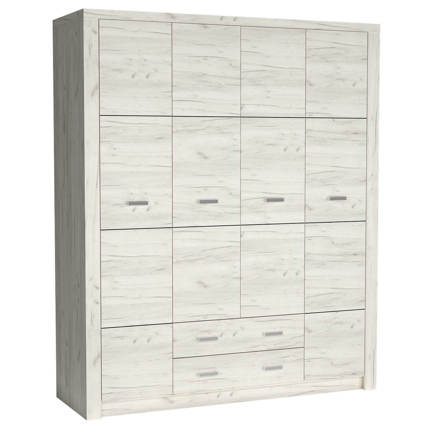 INDIANAPOLIS-18 - Wardrobe 4D2S, white, kraft pattern
