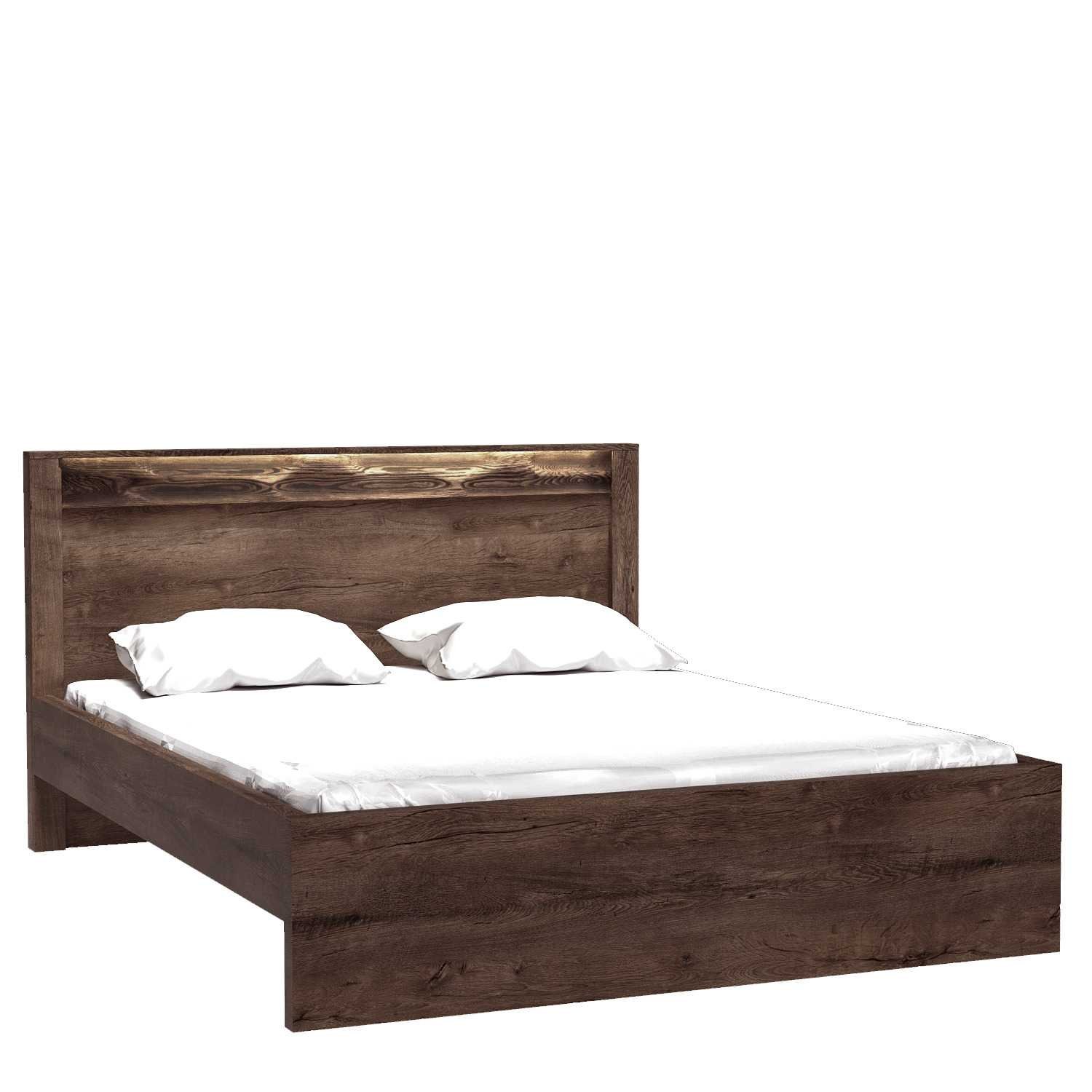 INDIANAPOLIS-19 - Bed with frame 160x200 cm, dark ash color