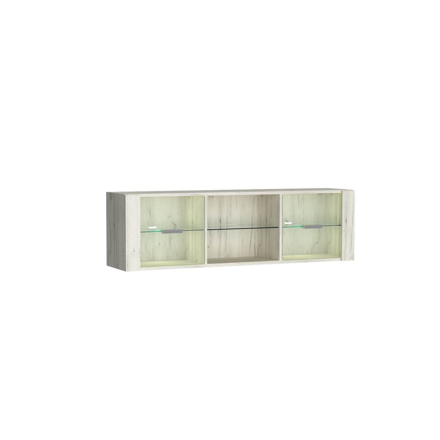 INDIANAPOLIS-21 - 2D Kraft white hanging glass shelf - Image 2