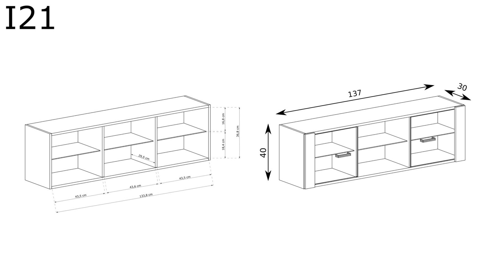 INDIANAPOLIS-21 - 2D Kraft white hanging glass shelf - Image 3