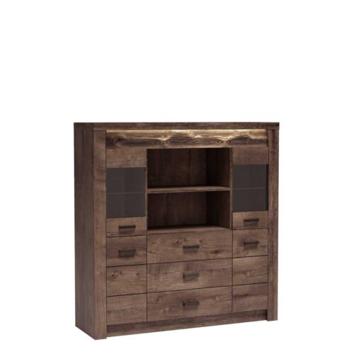 INDIANAPOLIS-22 – Chest of drawers 4D3S Dark ash color