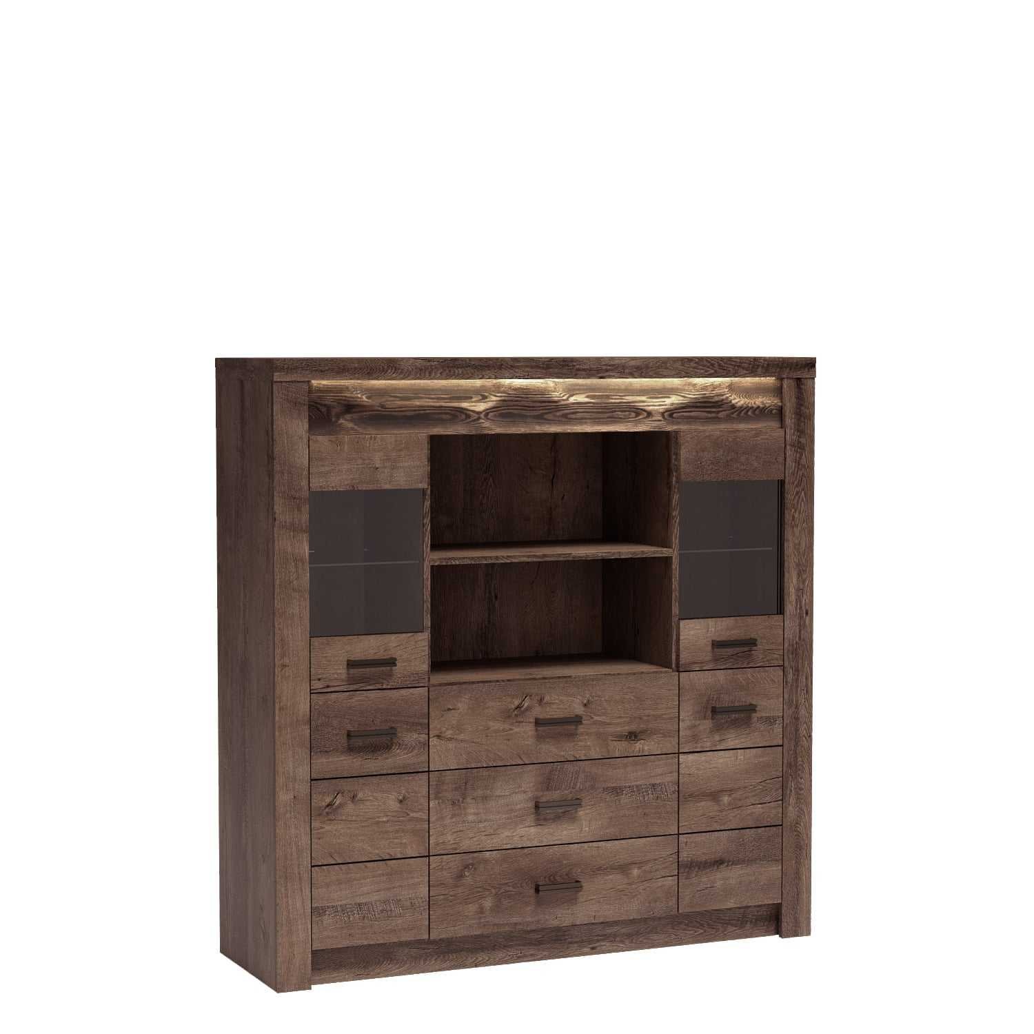 INDIANAPOLIS-22 - Chest of drawers 4D3S Dark ash color