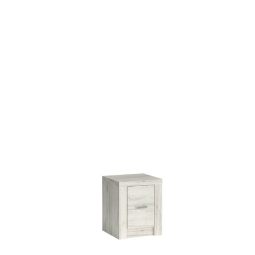 INDIANAPOLIS-24 – Single-door white Kraft style bedside table