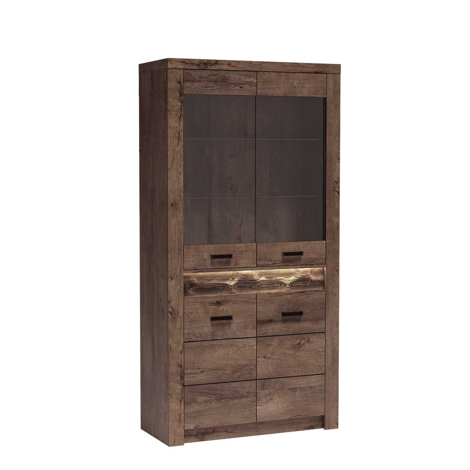INDIANAPOLIS-3 - 4-door display cabinet, dark ash color