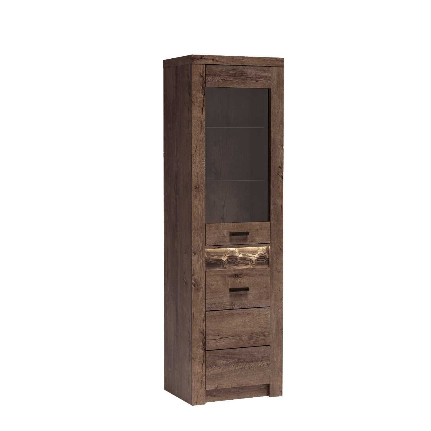 INDIANAPOLIS-4 - 2-door display cabinet, dark ash color
