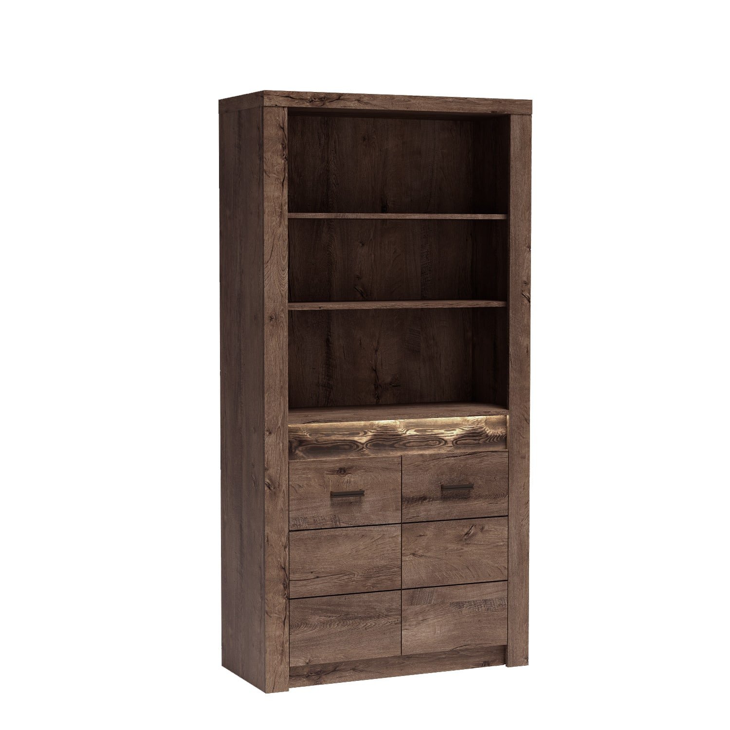 INDIANAPOLIS-5 - 2-door bookcase, dark ash color