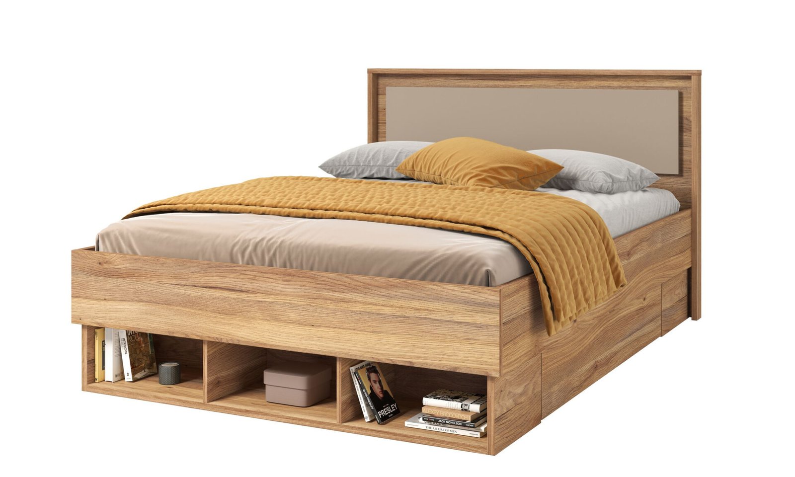 Impressio - Bed 140 x 200 cm Mauvela Congo oak - Image 4